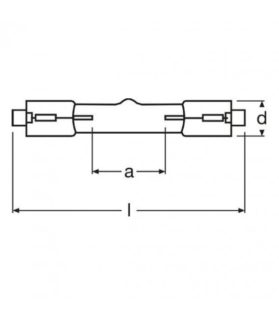 Lampada UV-A HTT 150 211W - Riprografia R7s 220V – Foto