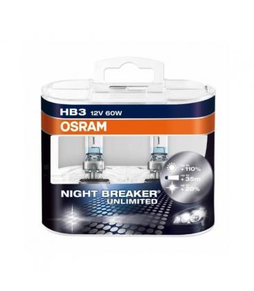 HB3 60W 12V Lampadina per auto NBU Night Breaker Unlimited Confezione doppia 8156-9304