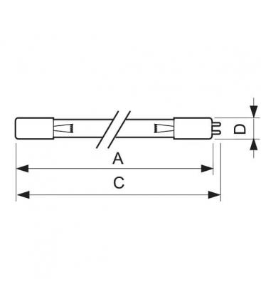 20W 4P TUV: Lámpara UV-C T5 G10q de eficiencia 8174-9373