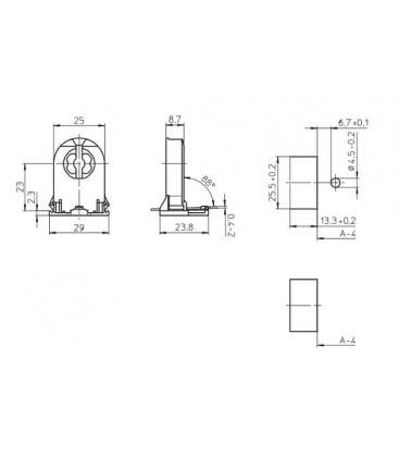 109330 Lampholder Base G13 - Push Through Design 8243-9612