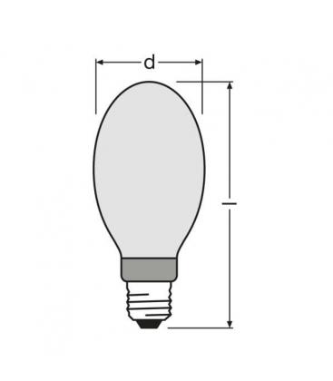 Lámpara HQI-E 250W d Pro E40 revestida de calidad - Halogenuros metálicos 305-970
