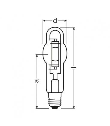 Quality HQI-T 400W d pro E40 Lamp for NAV-ballast 314-989