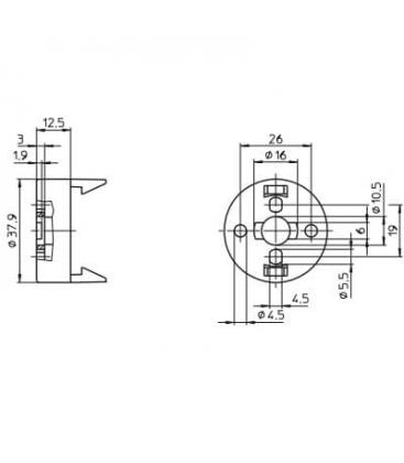 Cappuccio nero 97511 - Accessorio unico per portalampada E27 8332-9907
